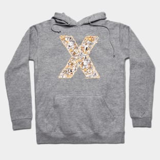 cat letter X (the cat forms the letter X) Hoodie